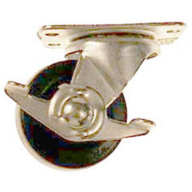 Shepherd Hardware Rubber Single Swivel Caster with Brake, 90-lb Capacity, Black, Assorted Sizes