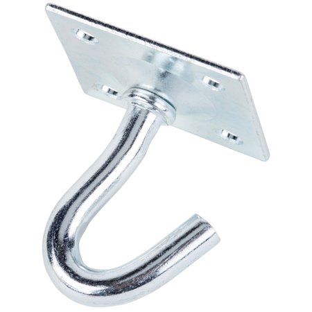 Hampton Small Zinc-Plated Silver Steel 1.75 in. L Clothesline Hook Plate Type 200 Lb. 1 Pack