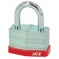[5217112] Ace 1-1/16 in. H X 1-3/4 in. W X 1 in. L Laminated Steel Warded Locking Padlock