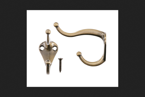 Ace Small Coat and Hat Hook 3 in. L Brass 2 Pk