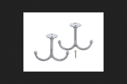 Ace 3-1/2 in. L Chrome Silver Metal Medium Undershelf Hook 2 Pk
