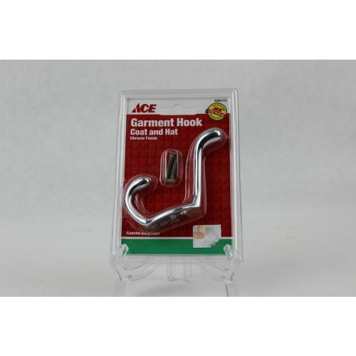 Decorative Garment Double Coat Hook Ace Coat Hooks 5293113 Chrome 082901139362
