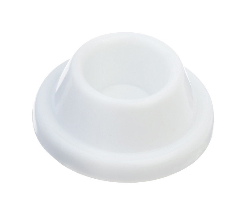 Ace 1-7/8 in. W Plastic White Wall Door Stop Mounts to Door and Wall 0 in
