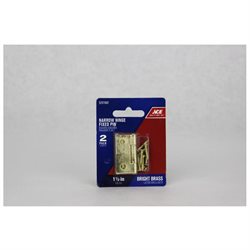1-12/  Bright Brass Narrow Fixed Pin Door and Cabinet Hinge Ace Hinges 5297882