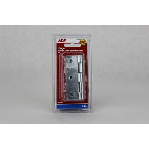 3  Zinc Narrow Non-Removable Pin Hinge Ace Door Hinges 5297932 Zinc Steel