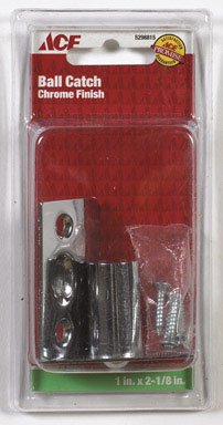 1 X 2-1/8  Chrome Ball Catch Ace Catches 5298815 Chrome Solid Brass 082901143505