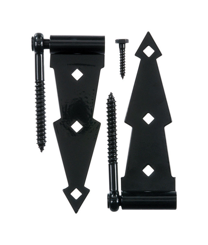 Ace 7 in. L Steel Ornamental Screw Hook Strap Hinge 2 Pk