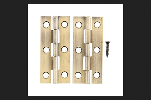 Ace 2.75 in. W X 2-1/2 in. L Antique Brass Brass Narrow Hinge 2 Pk
