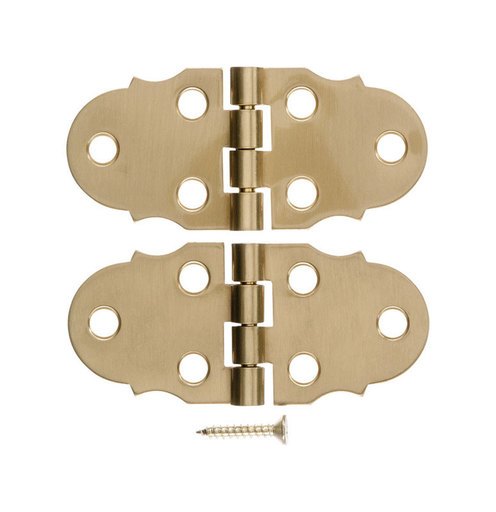 Ace 2-7/8 in. W X 1-5/16 in. L Antique Brass Brass Decorative Hinge 2 Pk
