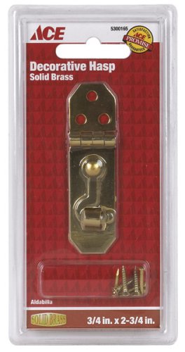 Ace Satin Brass Brass Decorative Hasp W/Hooks 0.8 in. 2-3/4 in. 1 Pk