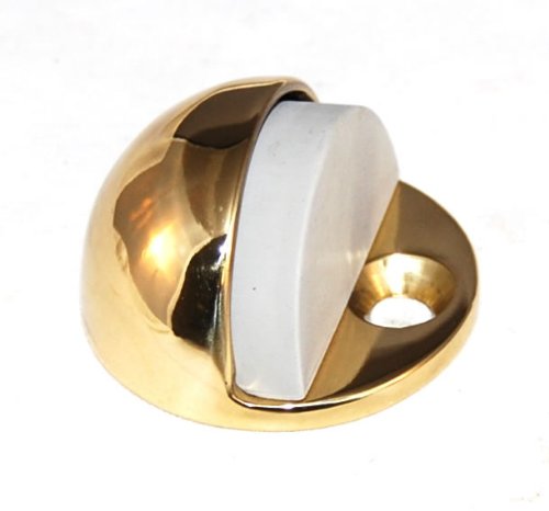 71005 Floor Mount Heavy Duty Deluxe Door Stop - Brass
