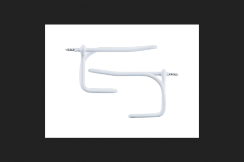 [5301221] White Wire Garment Hook 2Pk Ace Coat Hook 01-3012-213 082901145721
