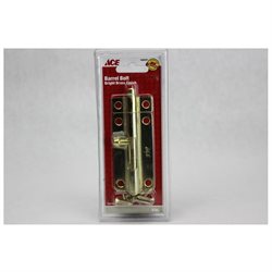 Ace 4 in. L Brass-Plated Steel Barrel Bolt 1 Pk