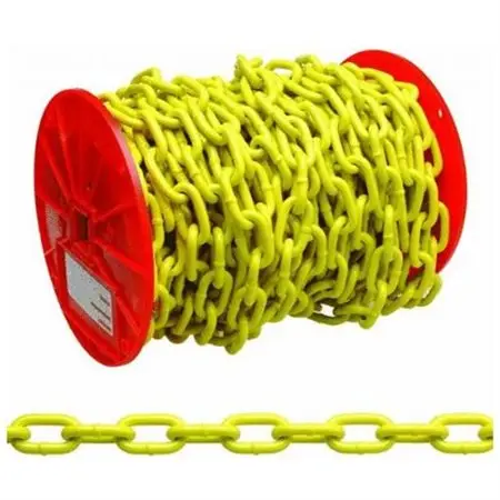 [5364997] Campbell 3/16in Grade 30 Proof Coil Chain Yellow Polycoat 100' per Reel - PD0725027