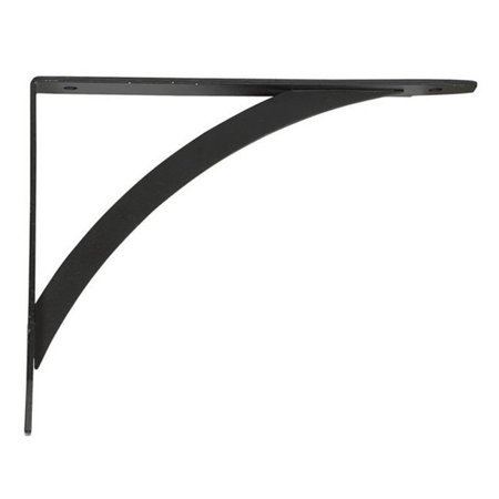 [5374681] John Sterling Black Steel Elegant Bracket 12 Ga. 7 in. L