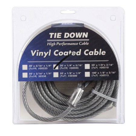 Tie Down Engineering 1/4 in. D X 30 Ft. L Vinyl Coated Galvanized Steel Aircraft Cable