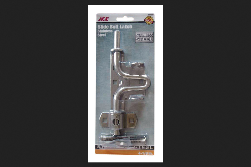 Ace 10.52 in. H X 4.75 in. W X 1.14 in. L Stainless Steel Slide Bolt Gate Latch
