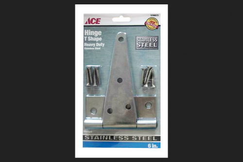 [5398672] Ace 6 in. L Stainless Steel Heavy Duty T Hinge 1 Pk