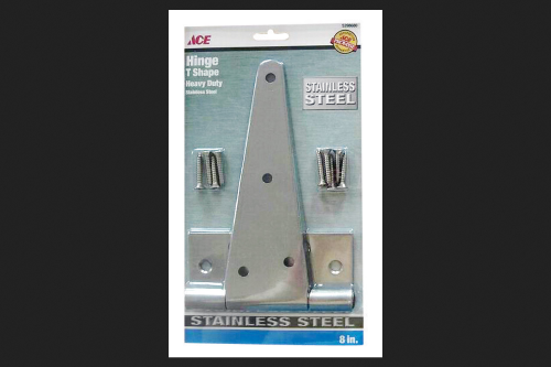 [5398680] Ace 8 in. L Stainless Steel Heavy Duty T Hinge 1 Pk