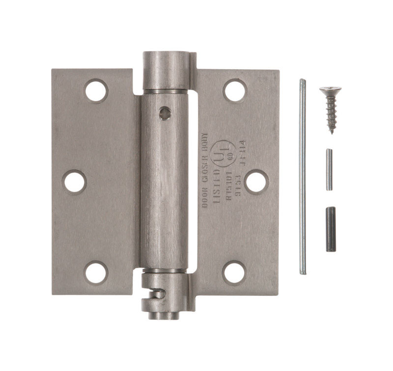 Ace 3.5 in. L Satin Nickel Self Closing Hinge 1 Pk