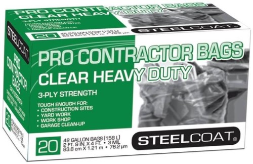 [5425988] Petoskey Plastics 5425988 Bag Contractr 42 Gal Clear 3Mil