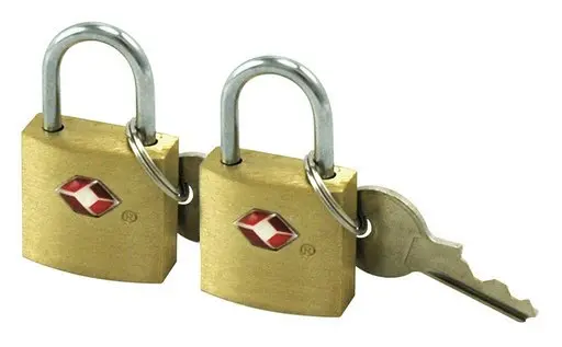 Ace 3/4 in. H X 7/8 in. W X 3/4 in. L Brass Single Locking Luggage Lock
