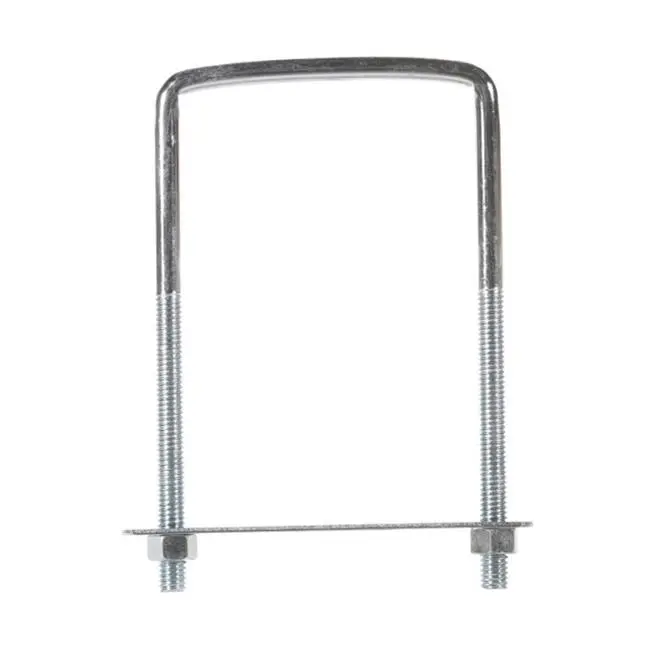 Hampton 3-3/4 in. X 3-5/8 in. W X 6 in. L Coarse Zinc-Plated Steel Lumber Size Square Bend U-Bolt