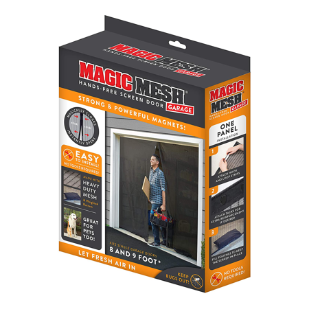 Magic Mesh Hands Free Garage Screen Door 1 Pc
