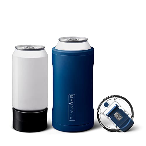 BruMate Hopsulator 16 Oz Trio Matte Navy BPA Free Can Insulator
