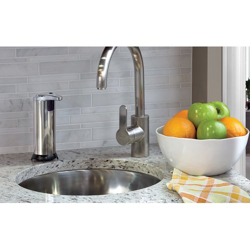 [6261465] 7.6oz Touchless Hands Free Automatic Soap and Sanitizer Dispenser Stainless Steel - Better Living Products: Wall Mount, Bathroom Compatible