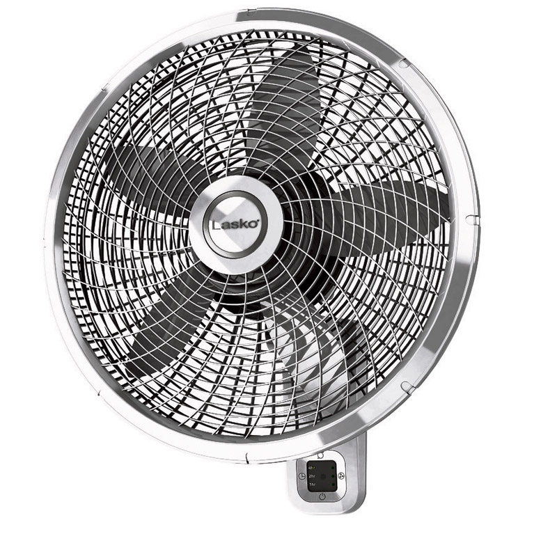 Lasko 22.5 in. H X 18 in. D 3 Speed Oscillating Wall Mount Fan Remote Control
