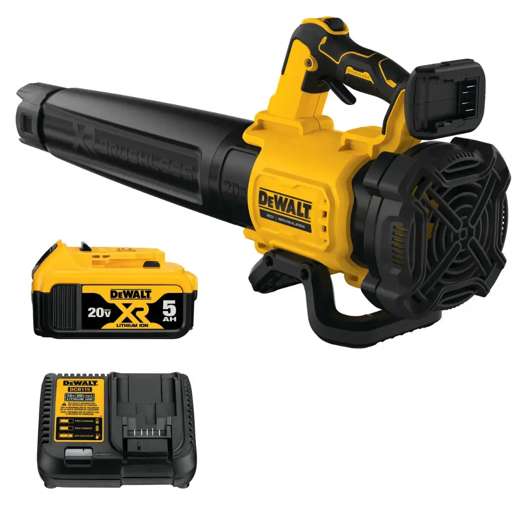 Dewalt 20V MAX XR Lithium-Ion Brushless Cordless Handheld Blower Kit (5 Ah) - DCBL722P1