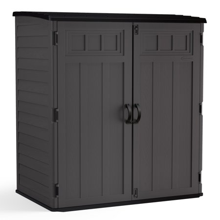 Suncast XL Vertical 5 Ft. X 3 Ft. Resin Vertical Pent Storage Shed with Floor Kit