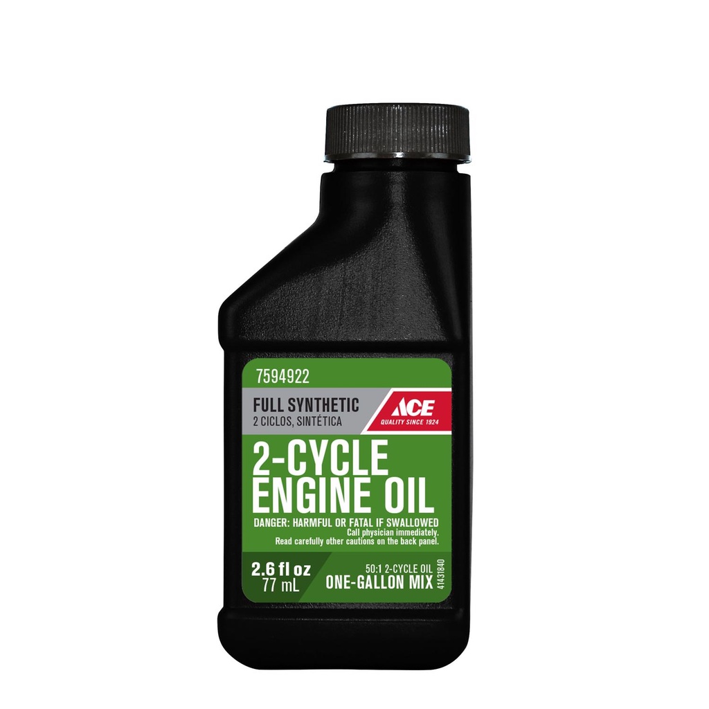 Ace Full Synthetic 2-Cycle 50:1 Engine Oil 2.6 Oz