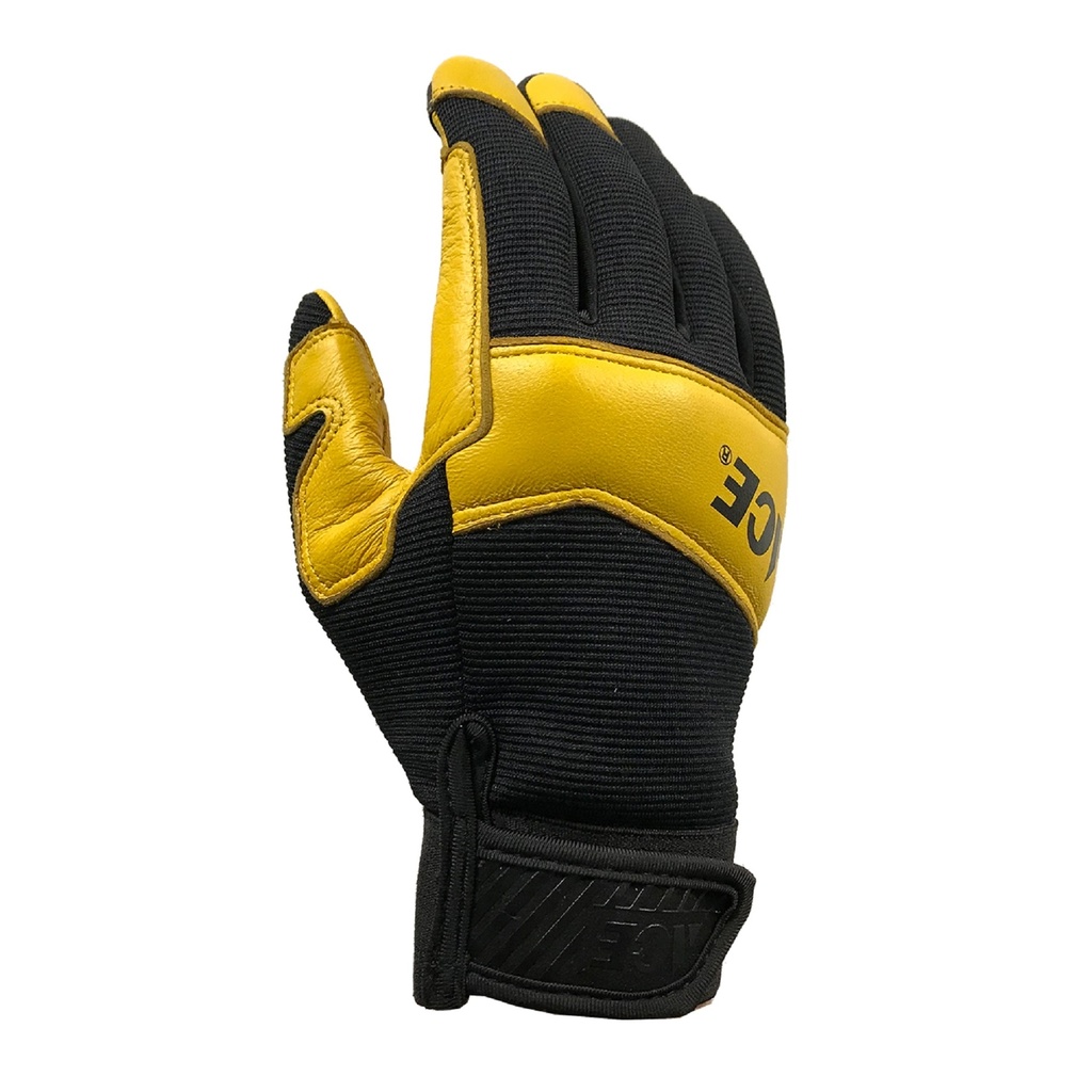 Ace XL Leather High Performance Black/Yellow Gloves