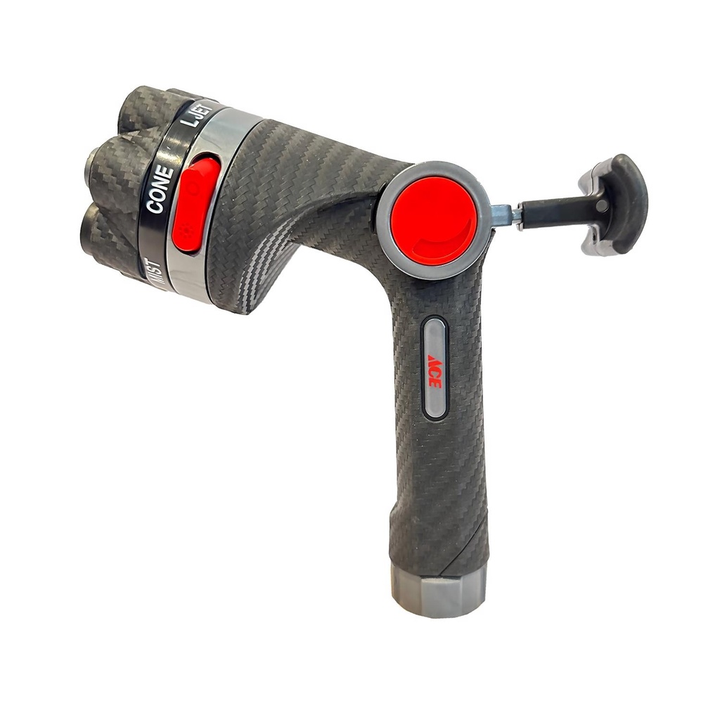 [7028858] Ace 8 Pattern Adjustable Multi-Pattern Rubber Fireman's Nozzle