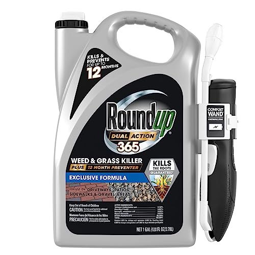 Roundup Dual Action 365 Weed & Grass Killer Plus 12 Month Preventer Vegetation Killer Wand Herbicide 128oz: Long-Term Lawn Care