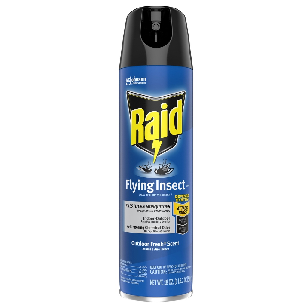 Raid Flying Insect Killer Outdoor Bug Spray - Fresh - 18oz