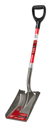 Steel 9 in. W X 40 in. L Square Point Shovel Fiberglass