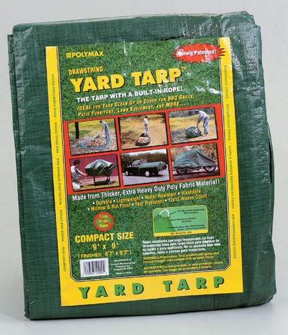 Gosport 8.2 Ft. W X 8.2 Ft. L Heavy Duty Polyethylene Drawstring Yard Tarp Green