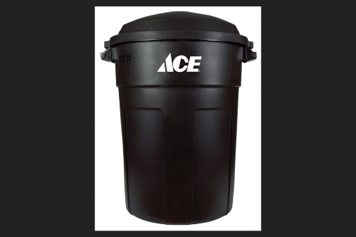 TRASH CAN 32GAL BLK ACE