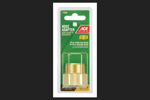 Ace 3/4 in. FHT X 3/4 in. MPT in. Brass Threaded Female/Male Hose Coupling
