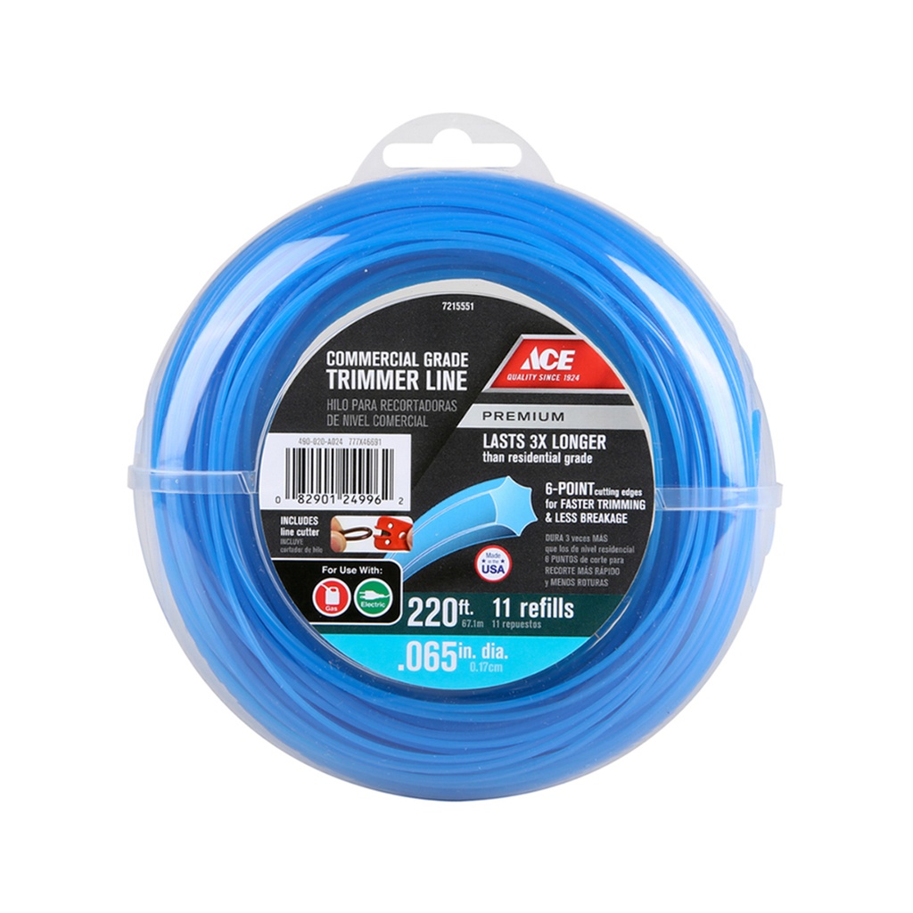 Ace Commercial Grade 0.065 in. D X 220 Ft. L Trimmer Line