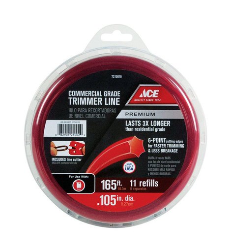 [7215619] Ace Premium Commercial Grade 0.105 in. D X 165 Ft. L Trimmer Line