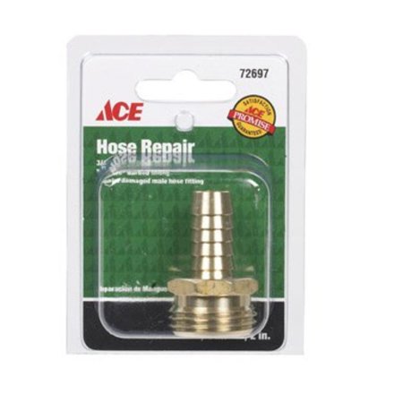 Ace 1/2 in. Hose Barb X 3/4 in. Male in. Brass Threaded Male Hose Repair