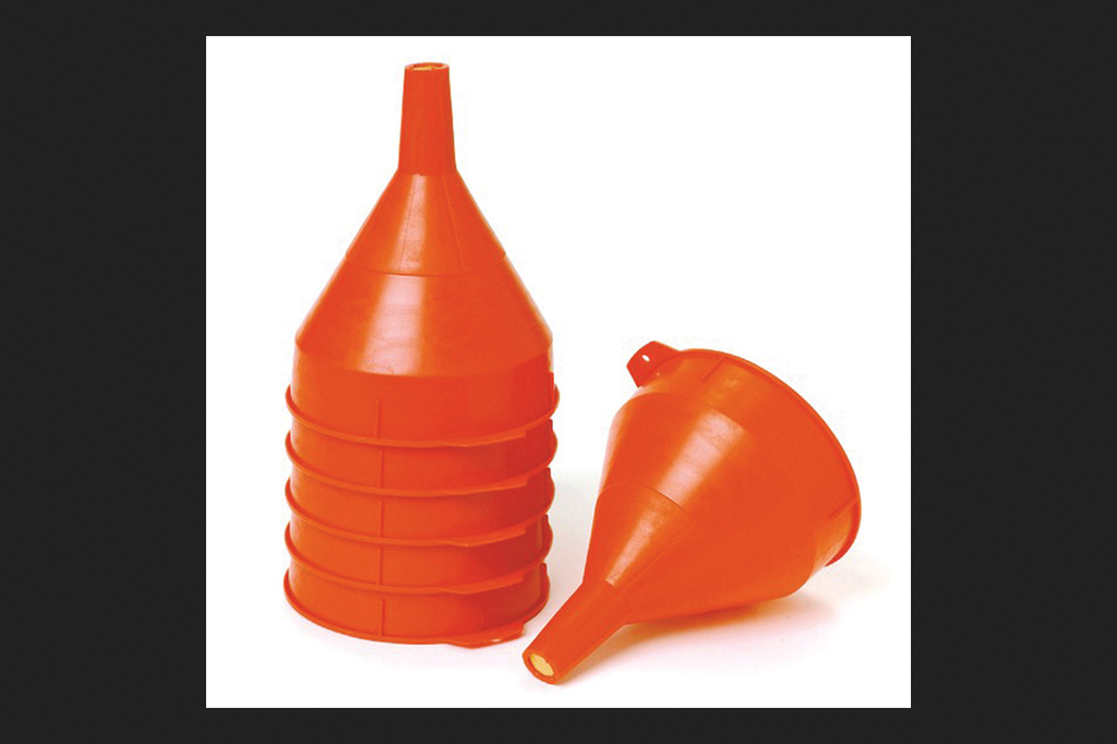 Little Giant Orange 8-1/2 in. H Plastic 64 Oz. Funnel