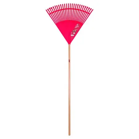 Ace 65 in. 26 Tine Poly Leaf Rake Wood Handle