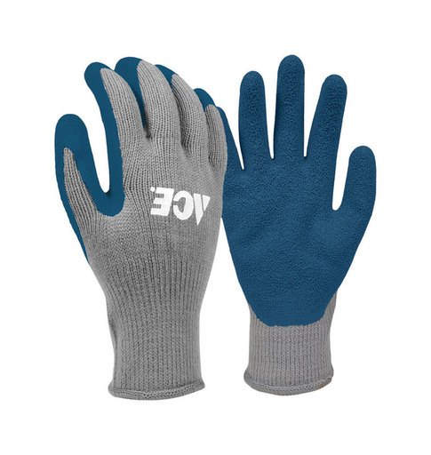 Ace XL Latex Coated Winter Blue/Gray Gloves