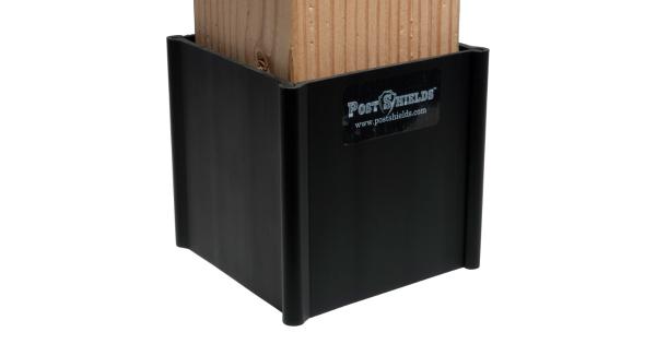 Post Shields Inc. 4 in. H X 4 in. W X 4 in. L Plastic Black Fence Post Protection