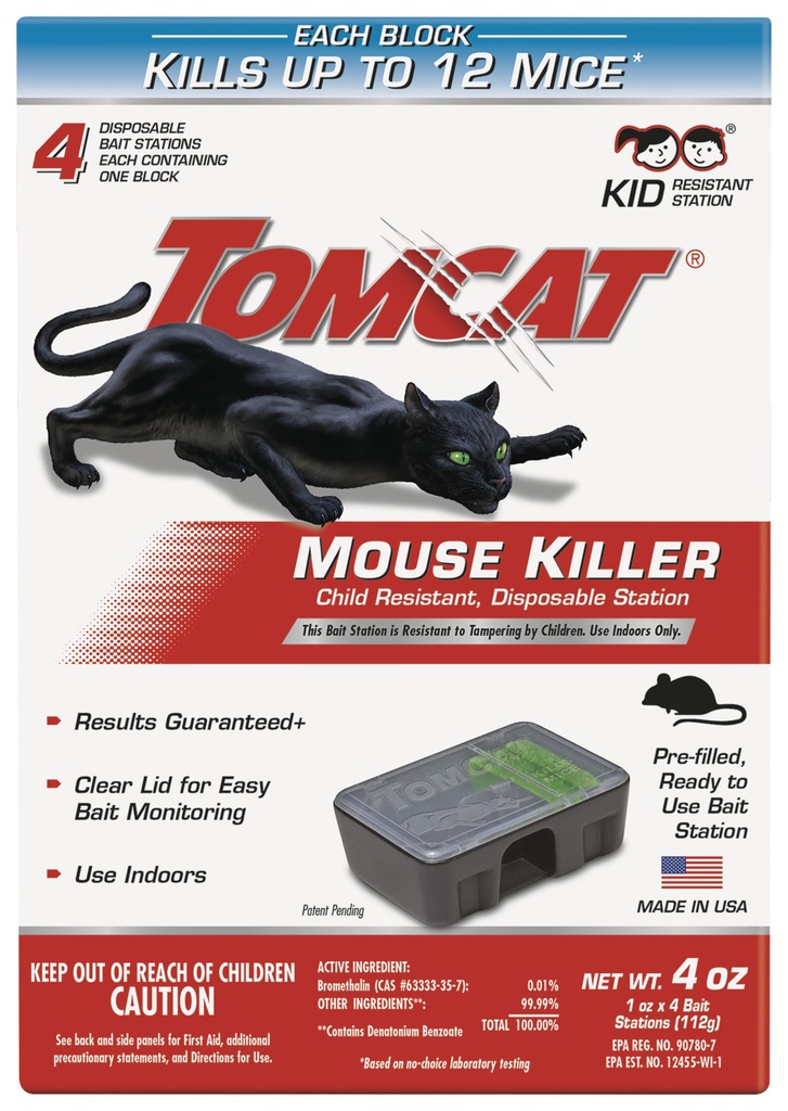 Tomcat Bait Station Blocks for Mice 4 Pk